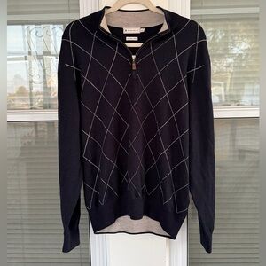 Peter Millar Merino Wool 1/4 zip Golf Sweater